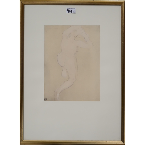 916 - AFTER AUGUSTE RODIN (FRENCH 1840-1917) NUDES STUDIES Lithograph Pochoir Procédé Jacomet, 33 x 25cm T... 