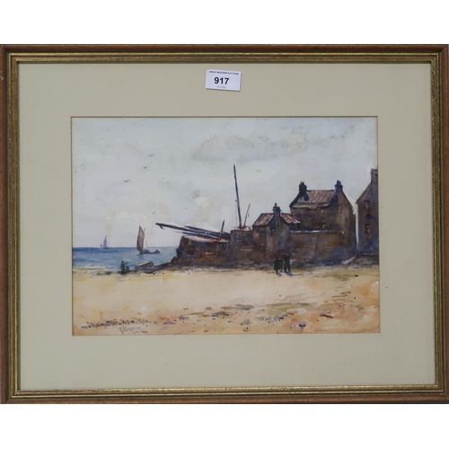 917 - JAMES MACMASTER RSW RBA (SCOTTISH 1856-1913) PITTENWEEM Watercolour, signed lower left, 24... 