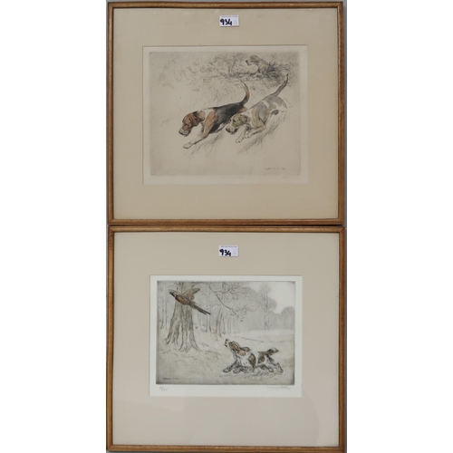 934 - GEORGE VERNON STOKES (ENGLISH 1873-1954) SIAMESE CATS Etching, signed lower right, 26 x 30... 