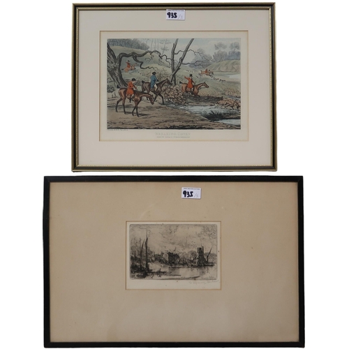 935 - FRANCIS SEYMOUR HADEN (ENLGISH 1818-1910) HARRY KELLY'S, PUTNEY Etching, signed lower righ... 