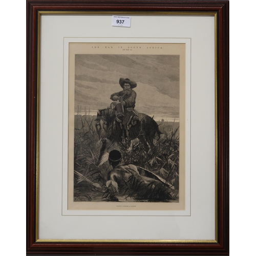 937 - AFTER RICHARD CATON WOODVILLE (AMERICAN 1825-1855)THE WAR IN SOUTH AFRICA Print multiple, 34 x ... 