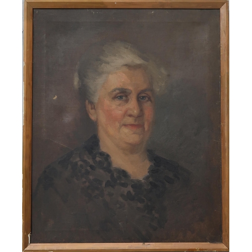 957 - ATTRIBUTED TO ELIZABETH MARY WATT (SCOTTISH 1886-1954) PORTRIT OF MARGARET FULTON, WIFE OF REVE... 