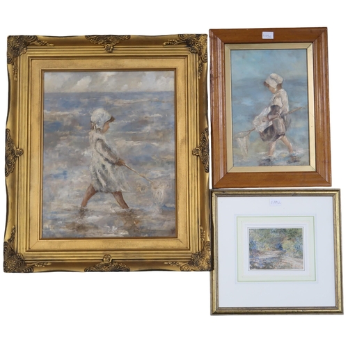 962 - A COLLECTION OF ARTWORKS To include 2 signed coloured etching by Louis Icart, oils and a watercolour... 