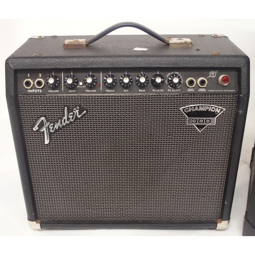 467 - A Lot to include a Crate GT1200H Amplifier Head, 120 Watts, a Fender Champion 300 Amplifier, Serial ... 