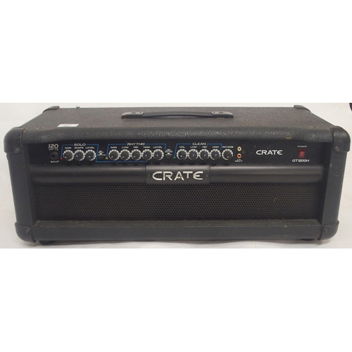 467 - A Lot to include a Crate GT1200H Amplifier Head, 120 Watts, a Fender Champion 300 Amplifier, Serial ... 