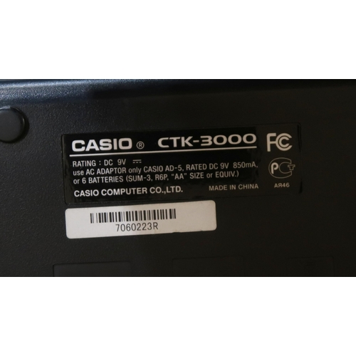 475 - A Casio CTK-3000 61-key portable keyboard