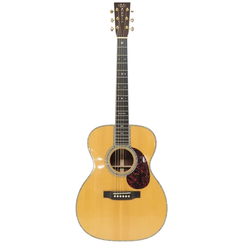 479 - MARTIN D-042 c.200800 body size. spruce top, ebony fingerboard with snowflake abalone inlays, serial... 