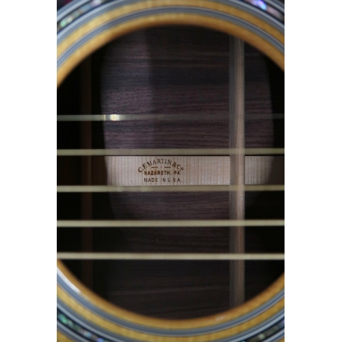 479 - MARTIN D-042 c.200800 body size. spruce top, ebony fingerboard with snowflake abalone inlays, serial... 