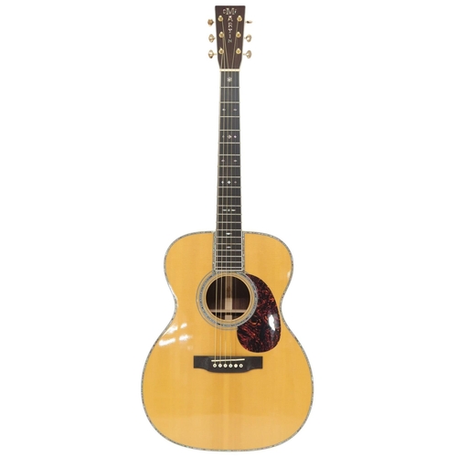 479 - MARTIN D-042 c.200800 body size. spruce top, ebony fingerboard with snowflake abalone inlays, serial... 