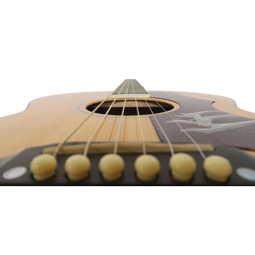 482 - GIBSON J-185 KOA c.2000sWith Koa back and sides, spruce top, ebony fretboard with abalone inlay. Mad... 