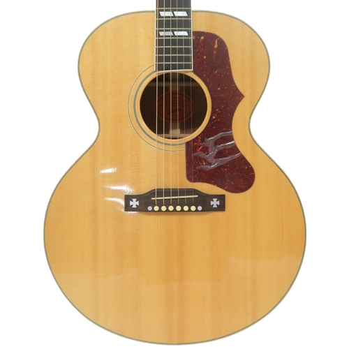 482 - GIBSON J-185 KOA c.2000sWith Koa back and sides, spruce top, ebony fretboard with abalone inlay. Mad... 