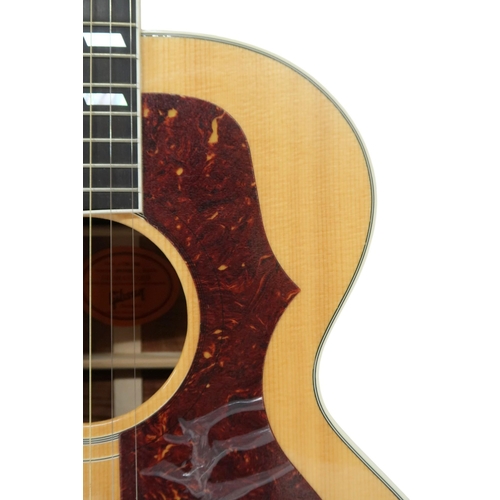 482 - GIBSON J-185 KOA c.2000sWith Koa back and sides, spruce top, ebony fretboard with abalone inlay. Mad... 