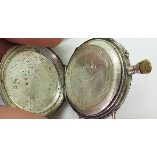 862 - A silver pair case pocket watch marked for WHG of London 1965 (af), with a silver case marked London... 