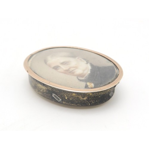 2656 - A VICTORIAN PORTRAIT MINIATURE Painted on ivory; the subject, an older lady in sombre (possibly mour... 