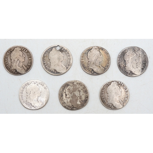 2565 - WILLIAM III (1694-1702) 1 SHILLING 1696ObverseLaureate and draped bust of King William III right, le... 