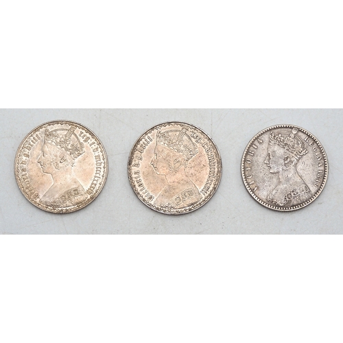 2573 - VICTORIA (1837-1901) 1 FLORIN 1849ObverseCrowned bust of Queen Victoria left, legend and date a... 