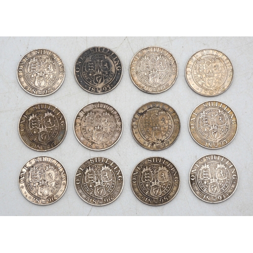 2574 - VICTORIA (1837-1901) A lot comprising 1 shilling, six pence and three pence coins various dates... 