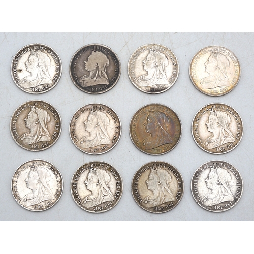 2574 - VICTORIA (1837-1901) A lot comprising 1 shilling, six pence and three pence coins various dates... 