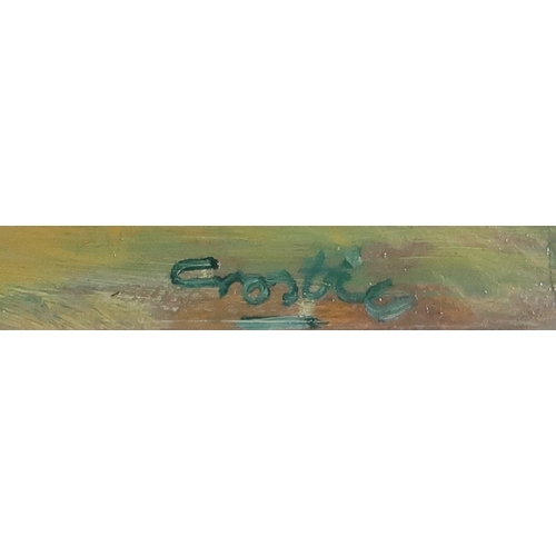 3009 - † WILLIAM CROSBIE RSA (SCOTTISH 1915-1999)MEADOWS (1952)Oil on board, signed lower right, 15.5 x 43.... 