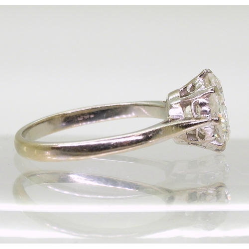 2800 - A SUBSTANTIAL DIAMOND RINGset with an estimated approx 2.60ct brilliant cut diamond, set into an 18c... 