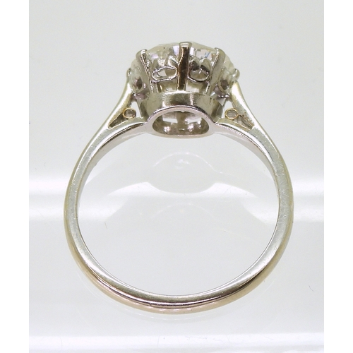 2800 - A SUBSTANTIAL DIAMOND RINGset with an estimated approx 2.60ct brilliant cut diamond, set into an 18c... 