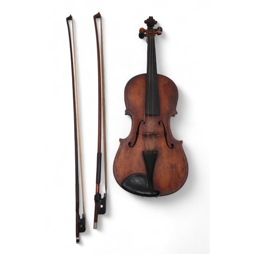 2642C - MAGGINI DEUTSCHE ARBEIT 1886A late 19th Century Two Piece Back Violin 36 cm Bearing Label To The Int... 