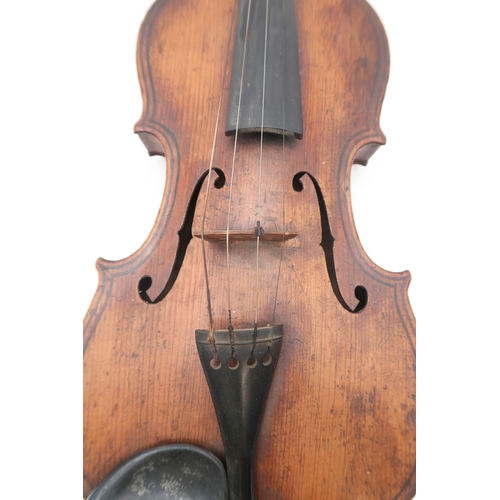 2642C - MAGGINI DEUTSCHE ARBEIT 1886A late 19th Century Two Piece Back Violin 36 cm Bearing Label To The Int... 