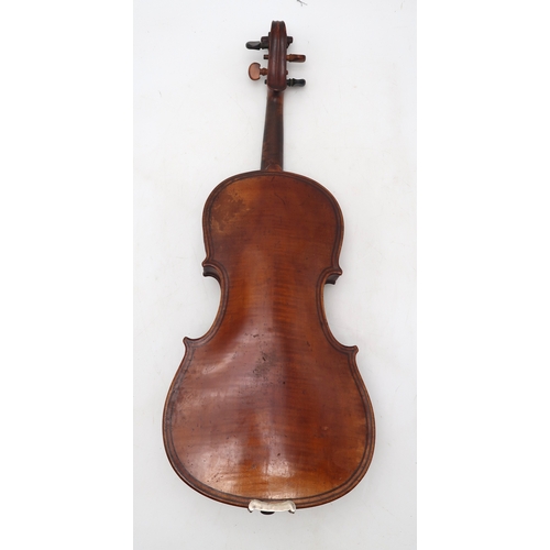 2642C - MAGGINI DEUTSCHE ARBEIT 1886A late 19th Century Two Piece Back Violin 36 cm Bearing Label To The Int... 