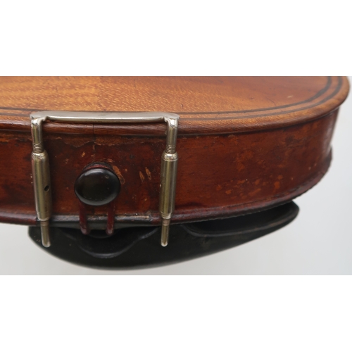 2642C - MAGGINI DEUTSCHE ARBEIT 1886A late 19th Century Two Piece Back Violin 36 cm Bearing Label To The Int... 