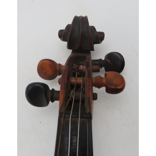 2642C - MAGGINI DEUTSCHE ARBEIT 1886A late 19th Century Two Piece Back Violin 36 cm Bearing Label To The Int... 