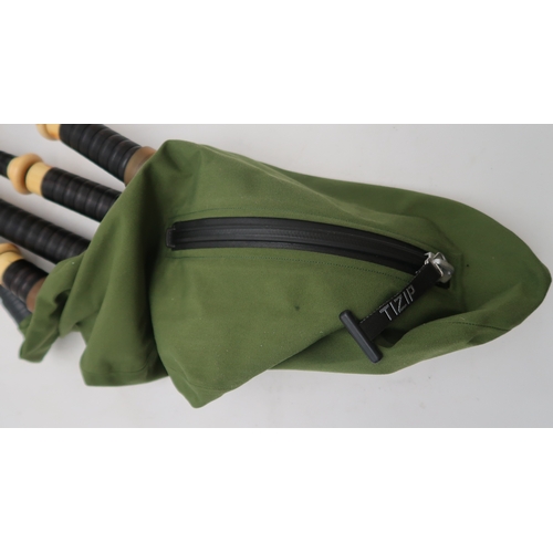 2642F - MACDOUGALL HIGHLAND BAGPIPESA set of full Scottish Highland bagpipes, ebonised with ivory mounts and... 