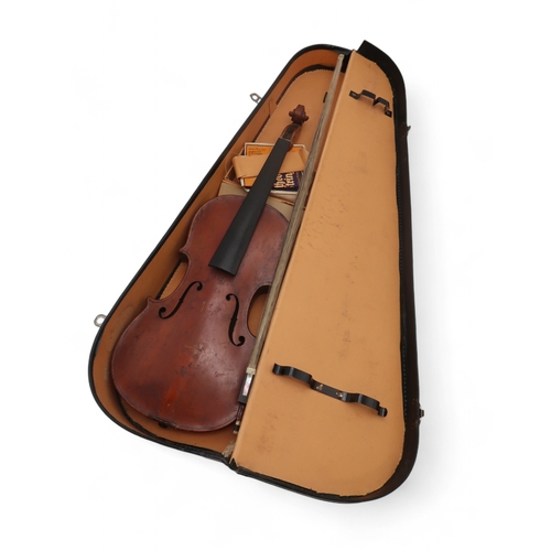 2642H - A LATE 19TH CENTURY VIOLINA Two Piece Back Violin 36 cm, Bearing Pencil Inscription To The Interior,... 