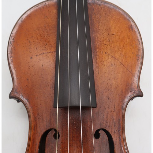 2642A - ITALY, CREMONA A Continental One Piece Back Violin 35.5 cm Bearing Label To The Interior Nicolaus Am... 