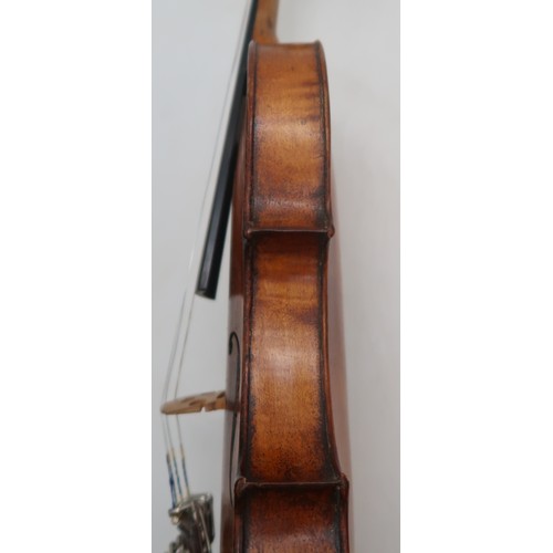 2642A - ITALY, CREMONA A Continental One Piece Back Violin 35.5 cm Bearing Label To The Interior Nicolaus Am... 