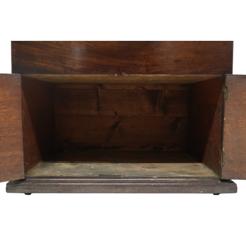 2060 - A 19TH CENTURY MAHOGANY DOME TOP CELLARETTE with domed hinged lid concealing internal dividers ... 