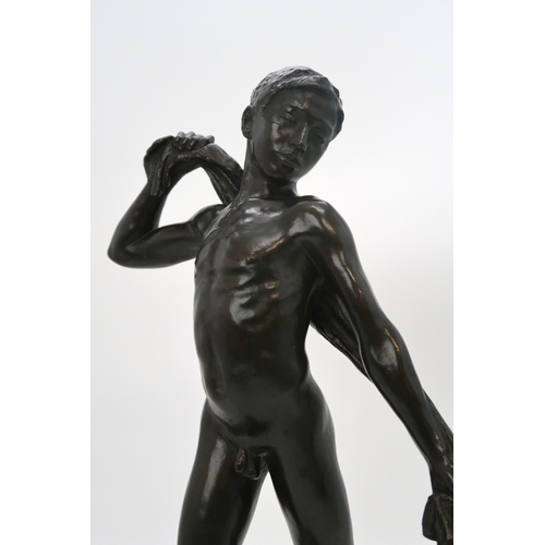 3001 - † BENNO SCHOTZ (ESTONIAN 1891-1984)BOY-BATHERBronze, signed on plinth, inscribed and dated 1924-25, ... 