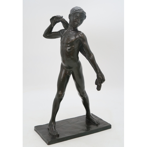 3001 - † BENNO SCHOTZ (ESTONIAN 1891-1984)BOY-BATHERBronze, signed on plinth, inscribed and dated 1924-25, ... 