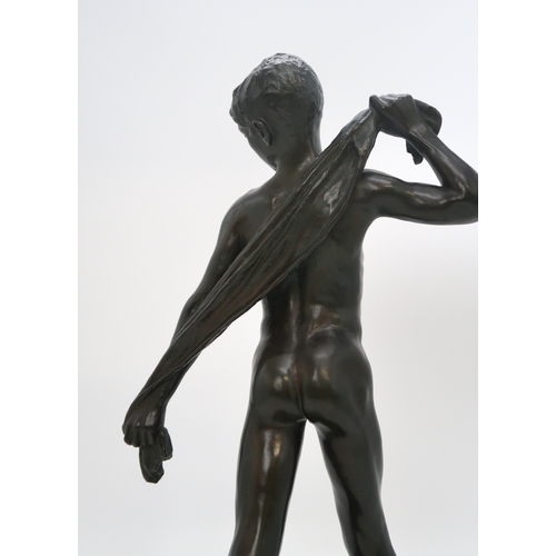 3001 - † BENNO SCHOTZ (ESTONIAN 1891-1984)BOY-BATHERBronze, signed on plinth, inscribed and dated 1924-25, ... 