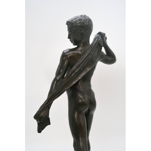 3001 - † BENNO SCHOTZ (ESTONIAN 1891-1984)BOY-BATHERBronze, signed on plinth, inscribed and dated 1924-25, ... 