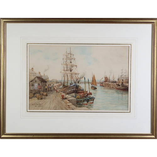 3039 - DAVID MARTIN (SCOTTISH FL.1887-1935)AYR HARBOURWatercolour, signed lower left, inscribed, 26 x 40.5c... 