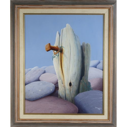 3047 - † ROB MILLIKEN (BRITISH B.1948)THE LOOKOUTEgg tempera, signed lower left, dated (20)01, 49 x 39cm (1... 