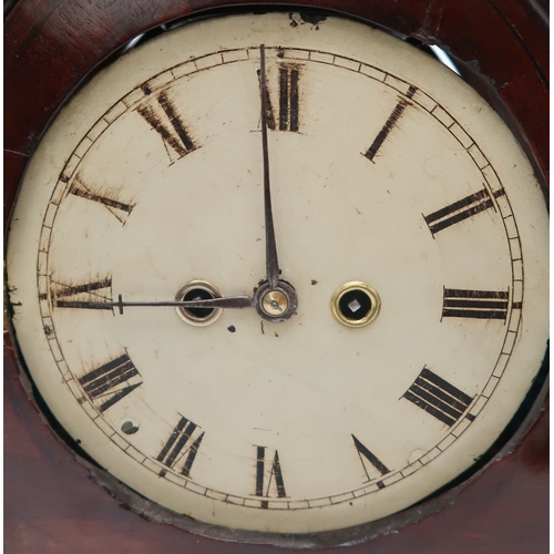 2283 - A REGENCY MAHOGANY EIGHT DAY LANCET TOP BRACKET CLOCKthe white painted dial with roman numerals, the... 