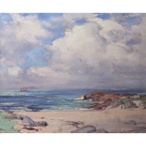 3052 - JOHN CAMPBELL MITCHELL RSA (SCOTTISH 1862-1922)BEACH SCENEOil on canvas, signed lower right, 37 x 44... 