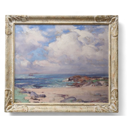 3052 - JOHN CAMPBELL MITCHELL RSA (SCOTTISH 1862-1922)BEACH SCENEOil on canvas, signed lower right, 37 x 44... 