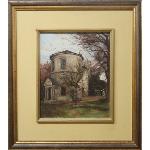 3055 - JAMES KINNEAR (SCOTTISH FL.1870-1917)CRAIGIEHALL TEMPLE, EDINBURGHOil on board, signed lower left, 2... 