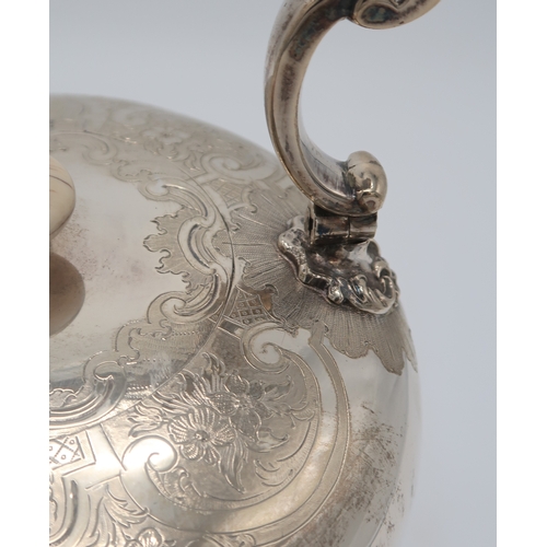 2502A - A LATE-VICTORIAN SILVER SPIRIT KETTLE AND STANDby Hukin & Heath, Sheffield 1894, of spherical fo... 