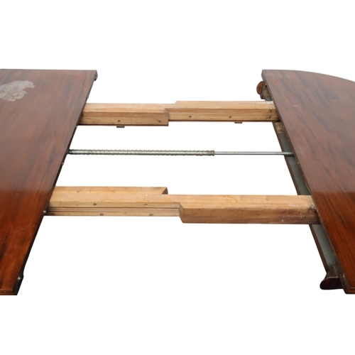 2064 - A LARGE 19TH CENTURY STYLE MAHOGANY WIND OUT EXTENDING DINING TABLE AND FOURTEEN CHAIRStable with D ... 