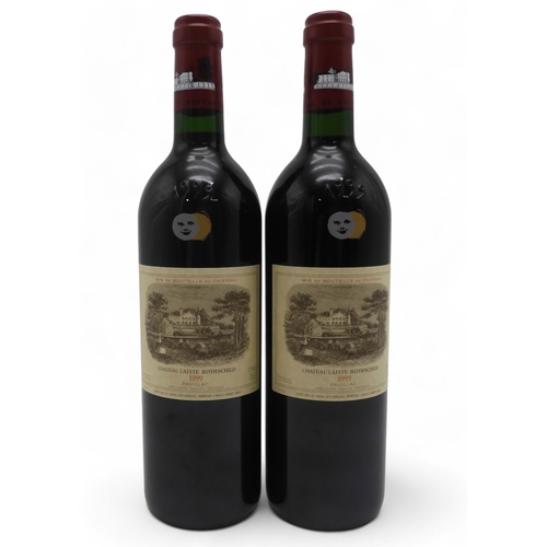 2697D - CHATEAU LAFITE ROTHSCHILD 1999 PAUILLACTwo bottles Chateau Lafite Rothschild 1999 Pauillac 13.5% vol... 