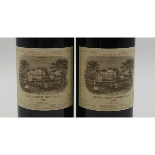 2697D - CHATEAU LAFITE ROTHSCHILD 1999 PAUILLACTwo bottles Chateau Lafite Rothschild 1999 Pauillac 13.5% vol... 