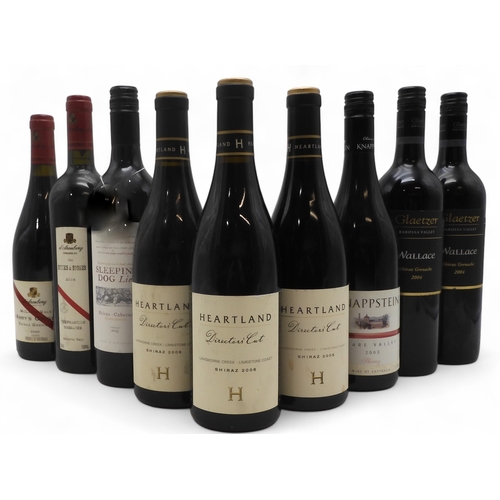 2697G - AUSTRALIA Nine bottles of various red wine to include Glaetzer Barossa Valley Shiraz Grenach 20... 